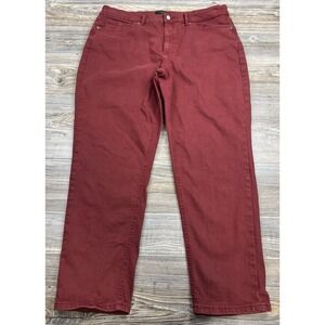 Banana Republic Girlfriend Jeans Red Denim Jeans Stretch Women's 16 FITS 38x28